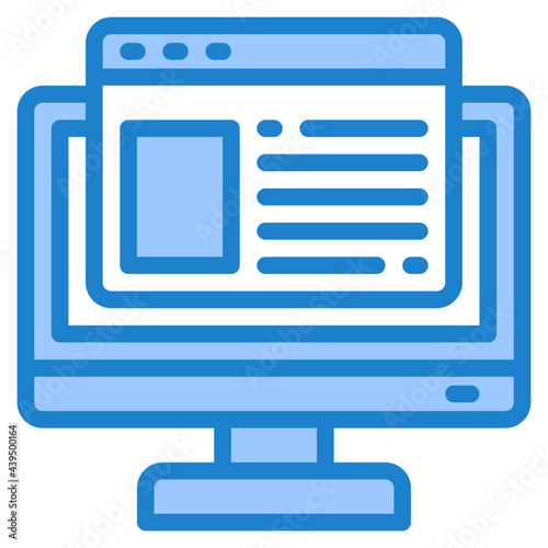 webpage blue style icon