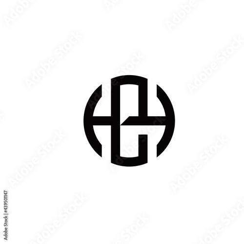 h e he eh initial logo design vector template