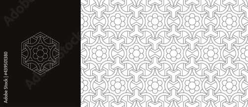 Korean traditional decorative patterns. Line thickness adjustable.