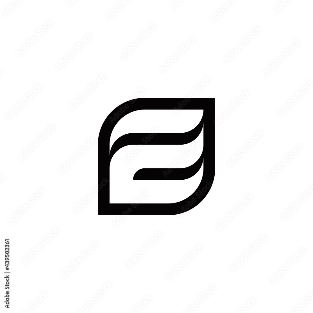 e initial logo design vector template