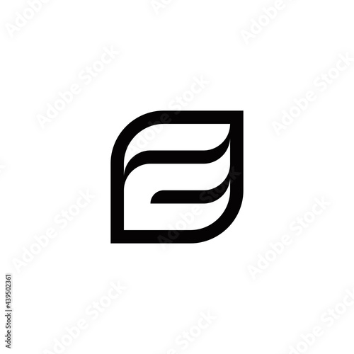 e initial logo design vector template
