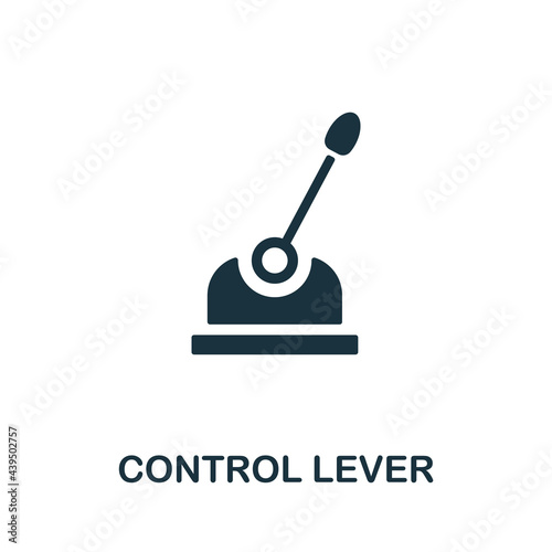 Control Lever icon. Monochrome simple element from manufacturing collection. Creative Control Lever icon for web design, templates, infographics and more