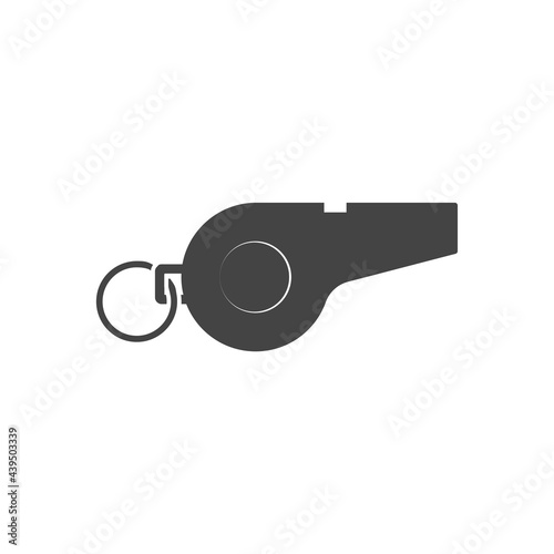 Judge whistle vector icon on white isolated background.