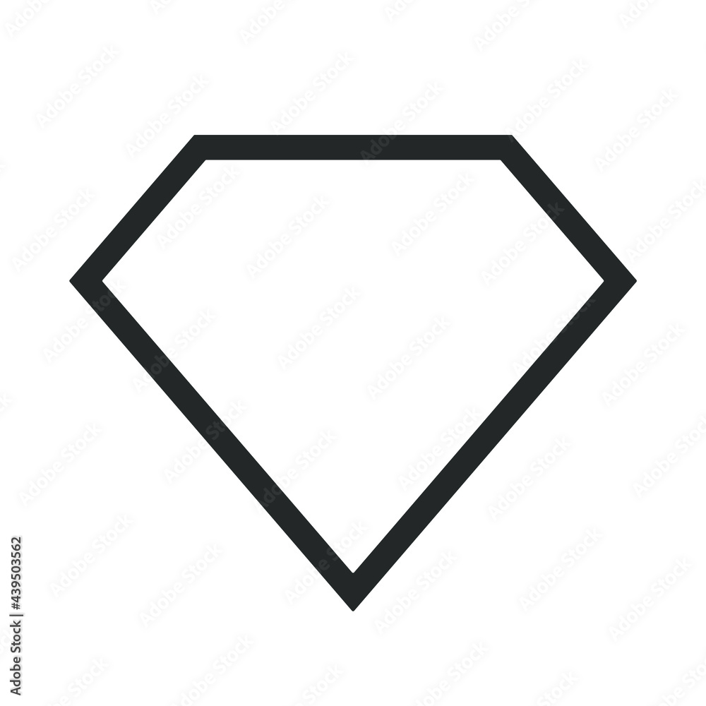 Diamond shape frame icon. Jewel crystal sign. Gem symbol. Luxury logo label. Vector illustration image. Diamond shape frame icon. Jewel crystal sign. Gem symbol. Luxury logo label. Vector illustration image.