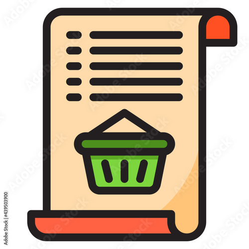 shopping color line style icon