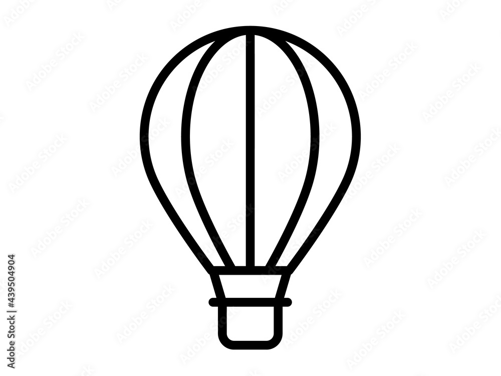 air balloon single isolated icon with outline style air balloon single isolated icon with outline style