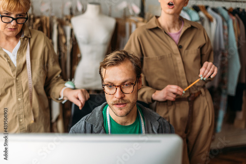 A Man Working in the Office