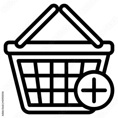 busket outline style icon