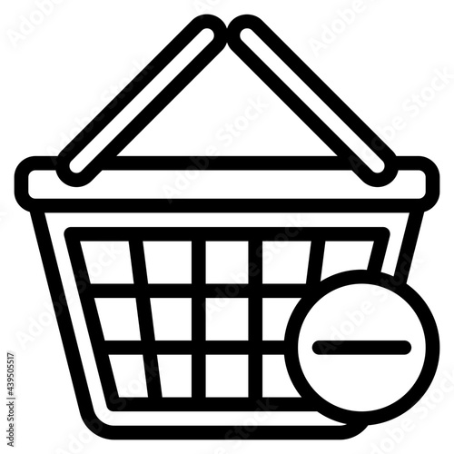 busket outline style icon