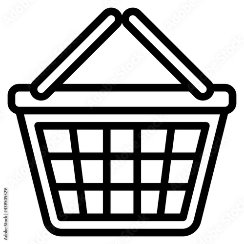busket outline style icon
