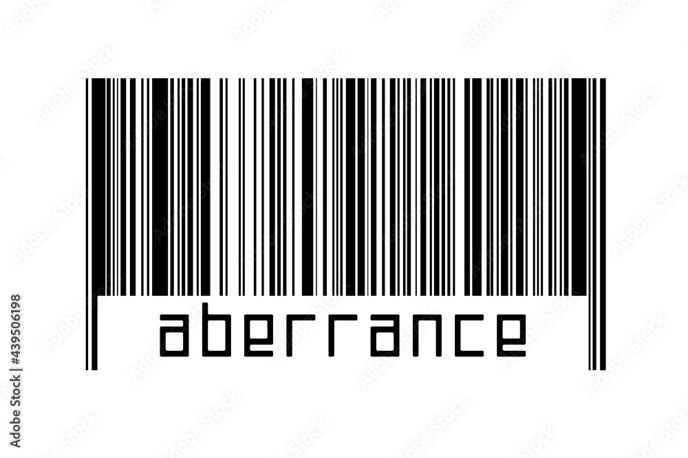 Digitalization concept. Barcode of black horizontal lines with ...