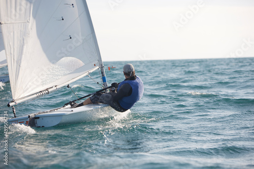 Sport sailing in the ocean photo