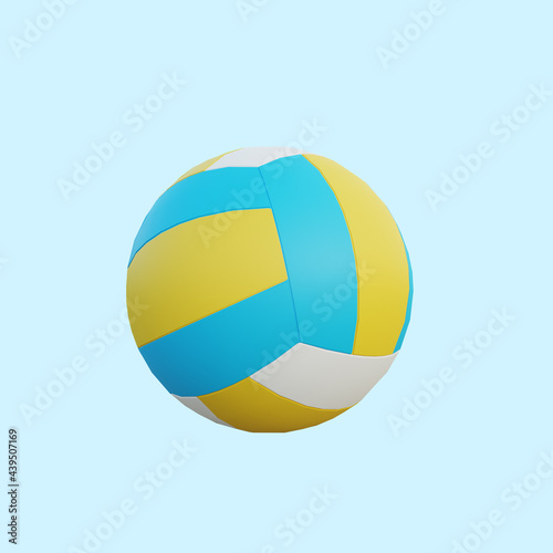 3d illustration simple object volley ball
