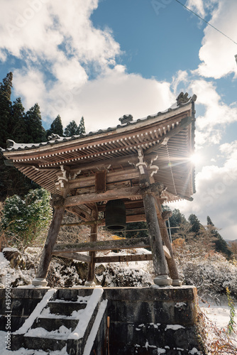 The Bell Of Temple After Snowing Day photo