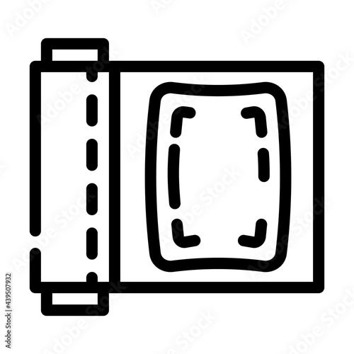 cling film plastic line icon vector. cling film plastic sign. isolated contour symbol black illustration