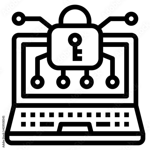 lock outline style icon