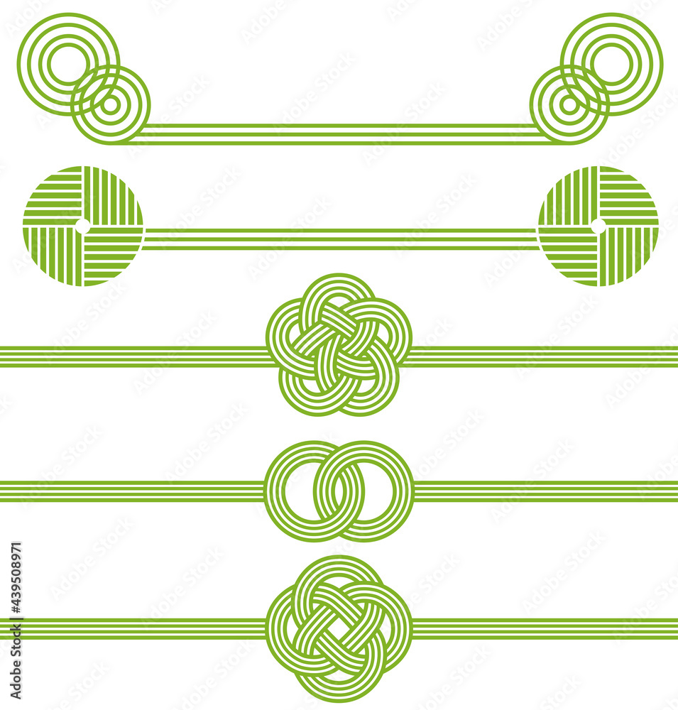 Obraz premium 抹茶 水引 広告イラスト