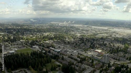 Coquitlam, Port Moody, Barmett Highway and Central Coquitlam BC Tricities, Aerial View photo