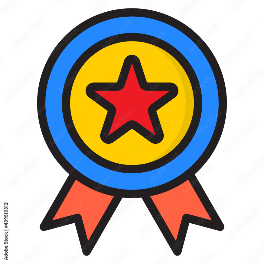 medal color line style icon