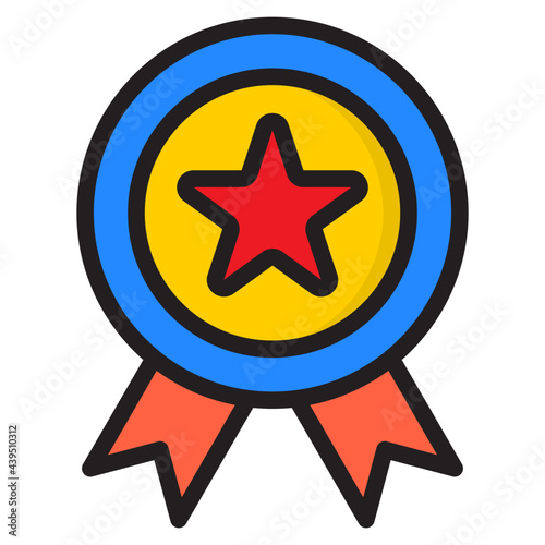 Obraz na płótnie medal color line style icon w salonie