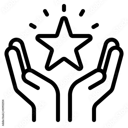 reward outline style icon