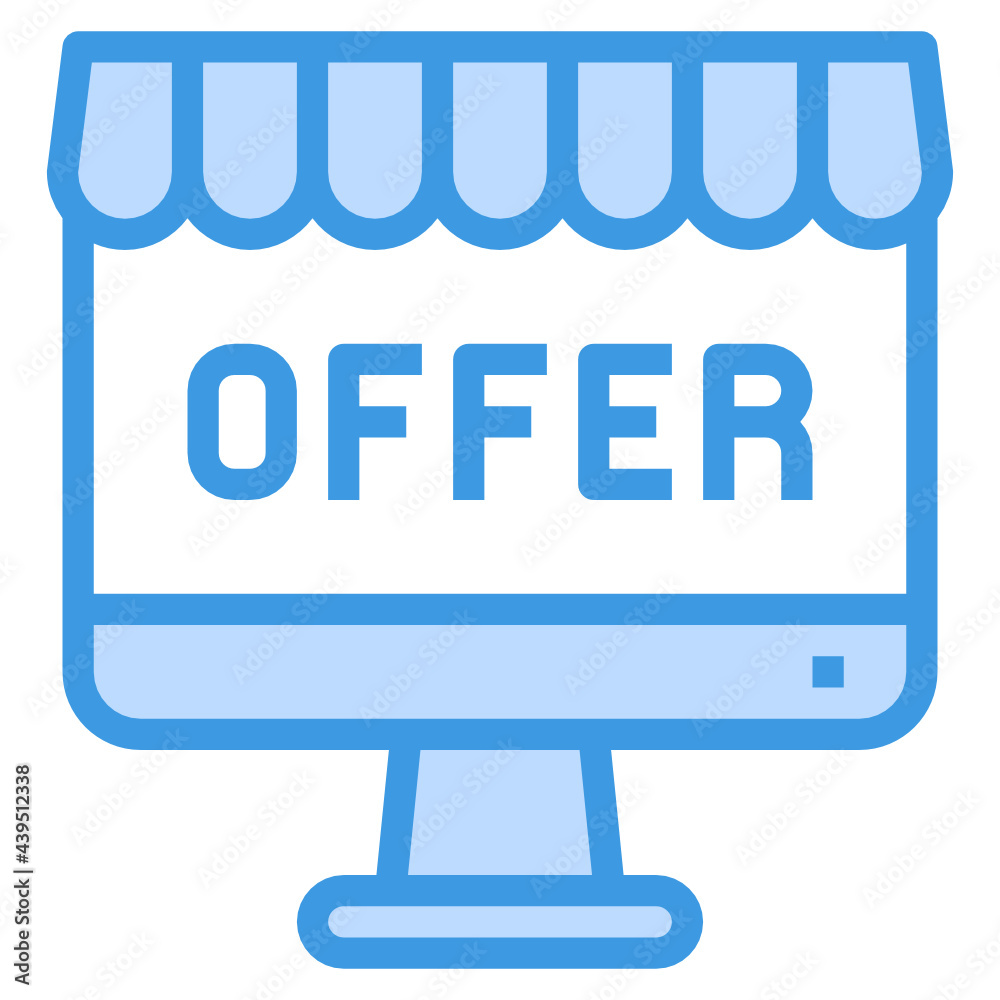 Offer blue line icon Offer blue line icon