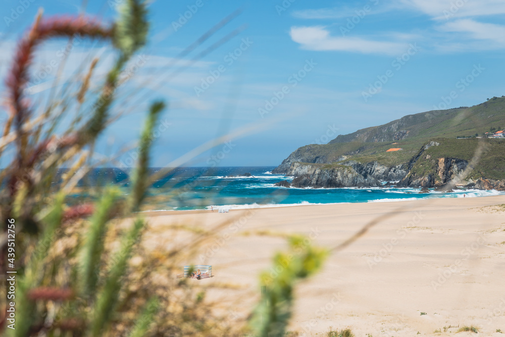 Beautiful beaches in Ferrol, Galicia. North of Spain 