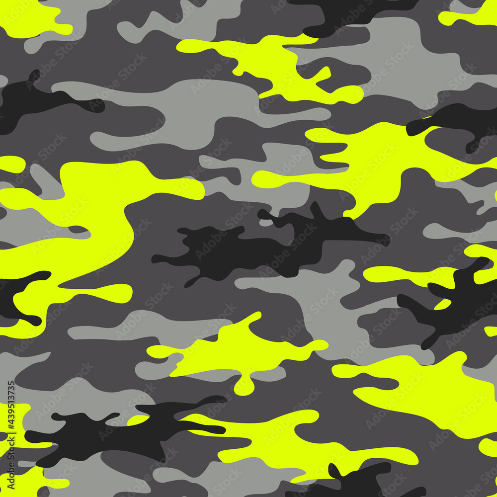 Naklejka premium Camouflage seamless pattern from spots. Abstract camo. Military texture. Print on fabric and clothing. Vector illustration