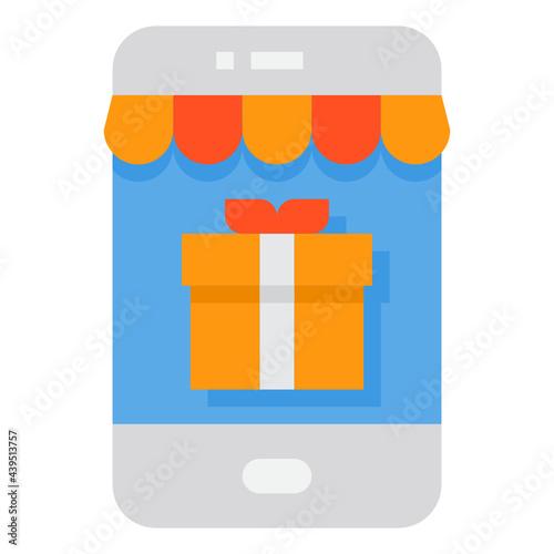 Gift flat icon