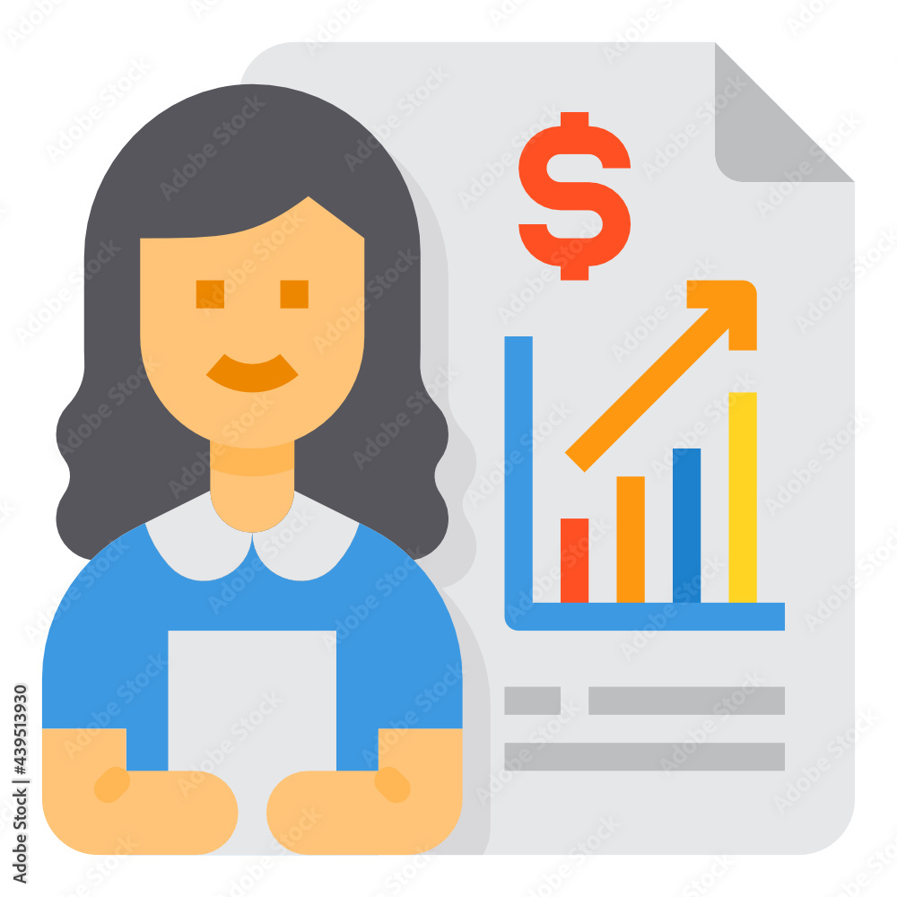 Profit Growth flat icon Profit Growth flat icon