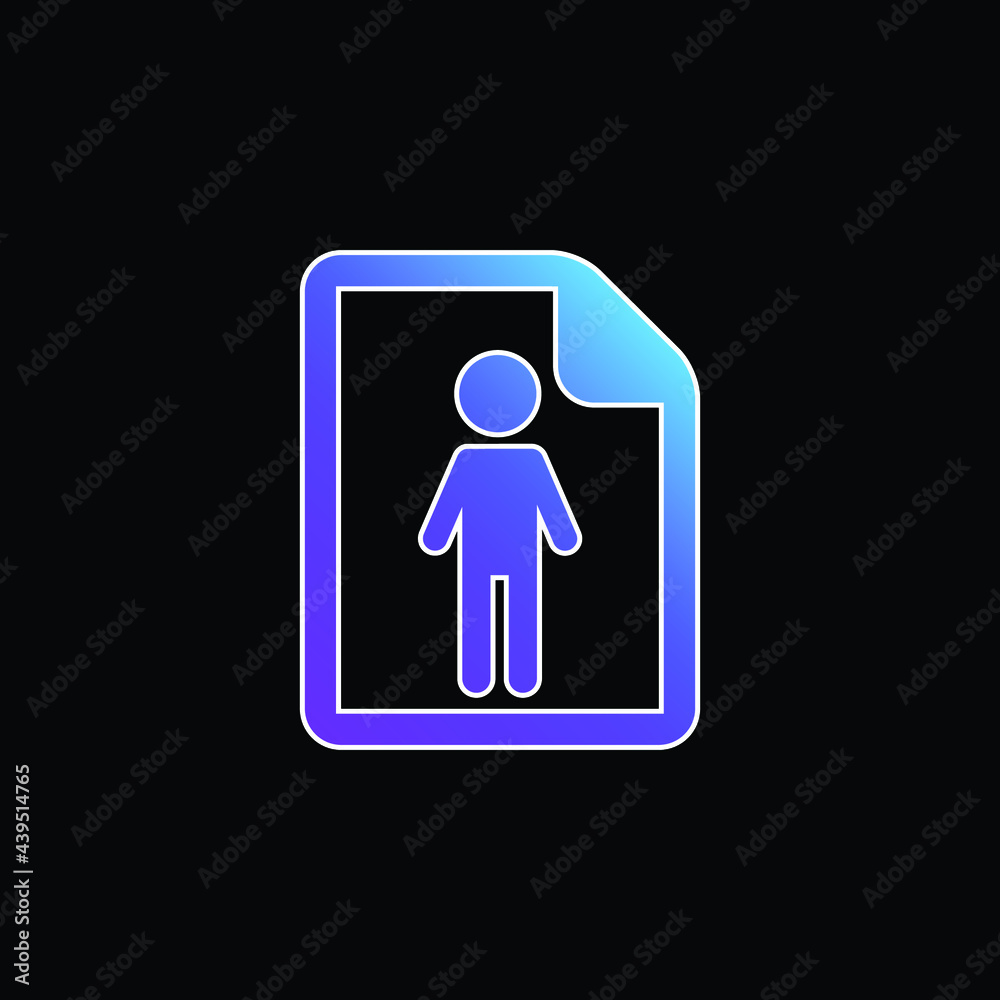 About Successful Man blue gradient vector icon