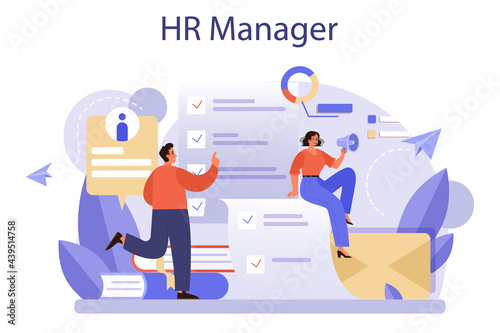Human resources concept. Idea of recruitment and job management.