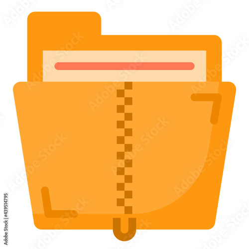 zip flat style icon