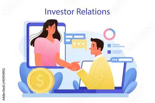 Investor relations concept. Investings involvement, project investment strategy