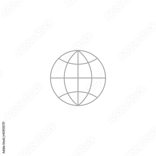 globe internet icon isolated on white background