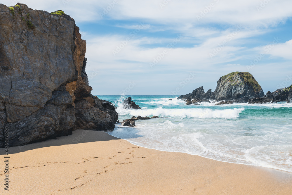 Beautiful beaches in Ferrol, Galicia. North of Spain 