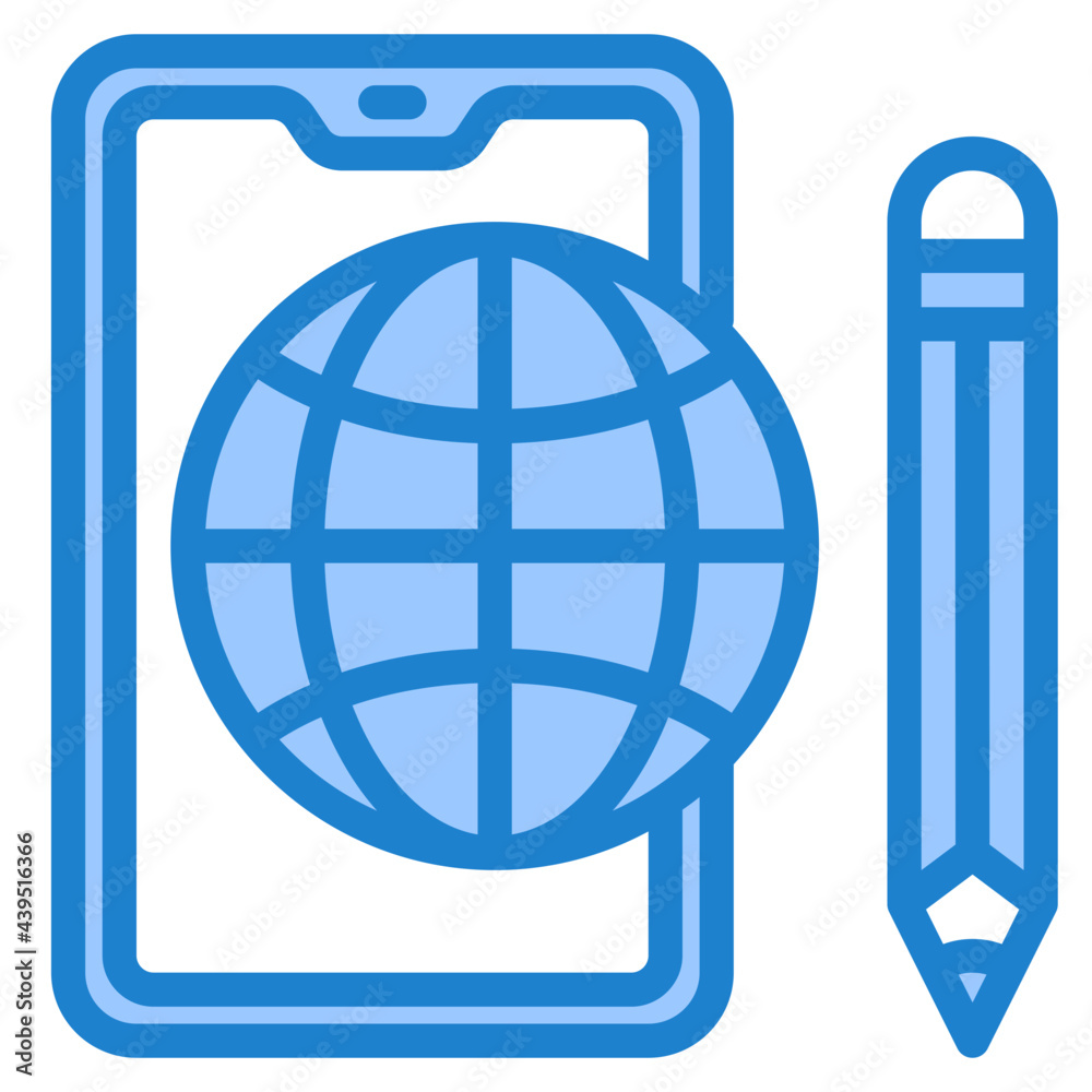 smartphone blue style icon