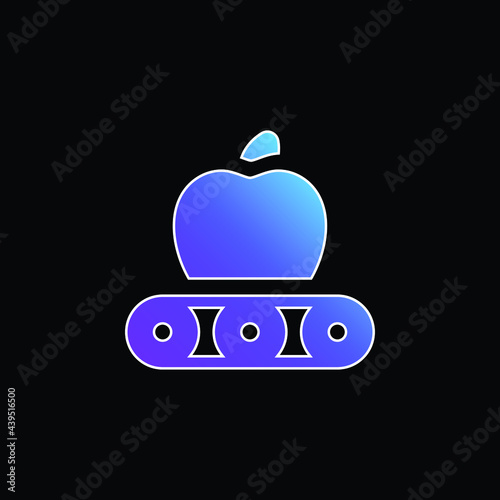 Apple blue gradient vector icon
