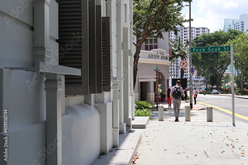 Cityscape Singapore tradition preserved heritage buildings and streets 