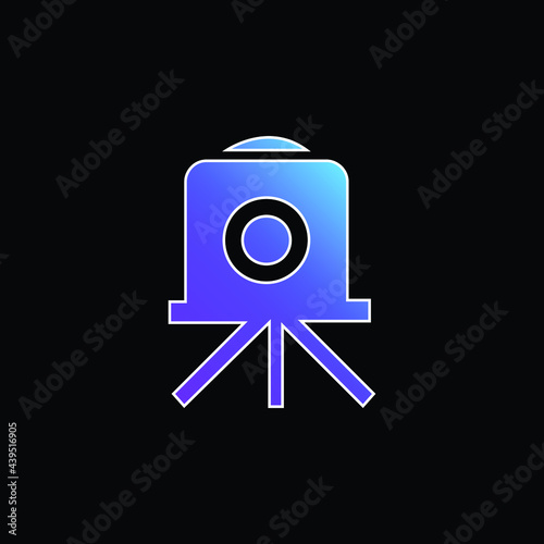 Antique Photographic Camera blue gradient vector icon