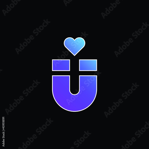 Attraction blue gradient vector icon