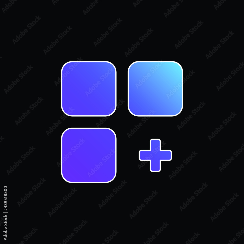 Fototapeta premium Add blue gradient vector icon