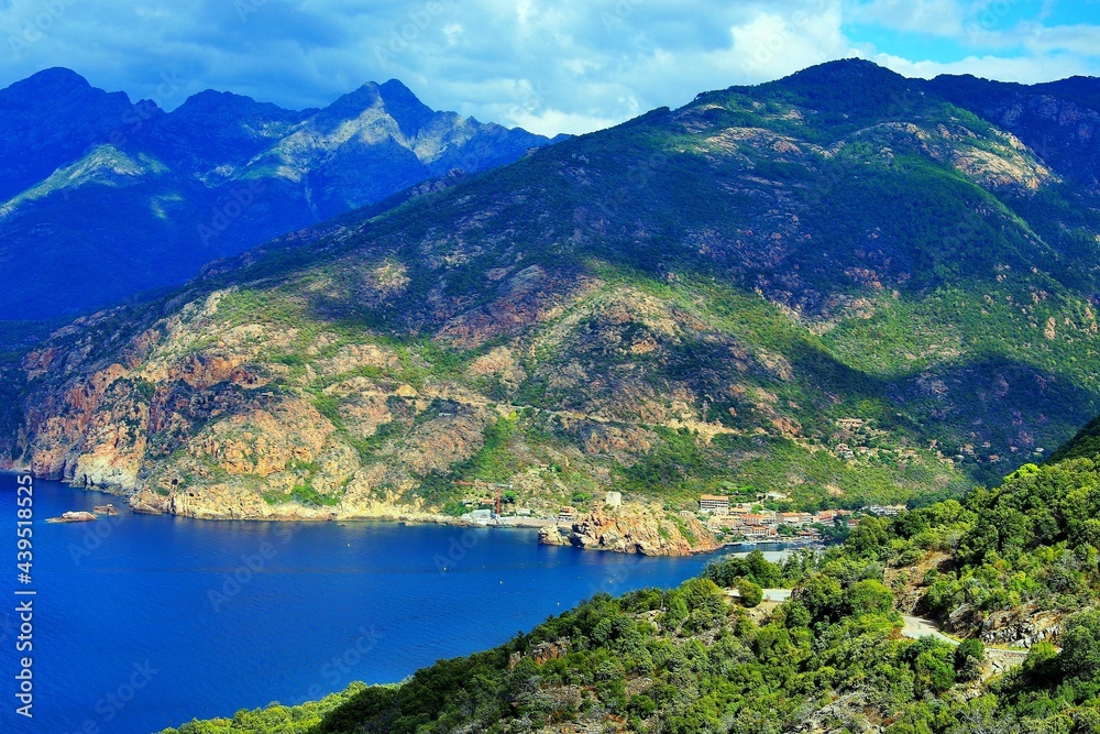 Corsica-outlook at the town Porto Corsica-outlook at the town Porto