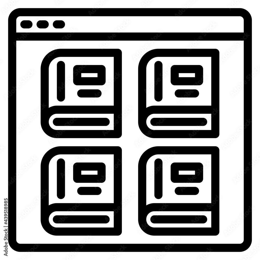 learning outline style icon learning outline style icon