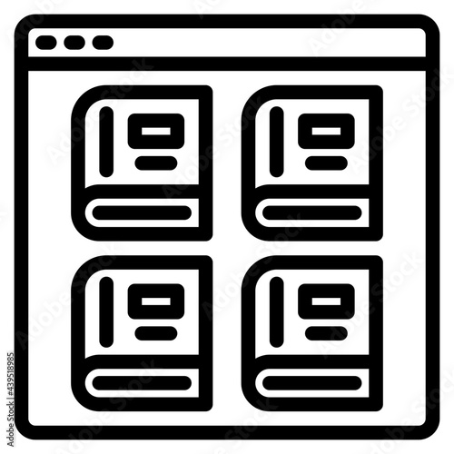 learning outline style icon