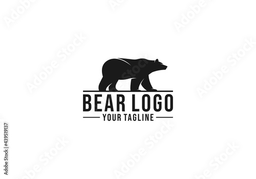 bear logo in  white background