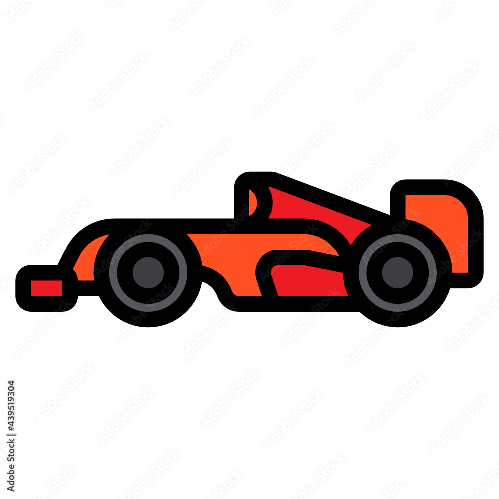 F1 Car line icon