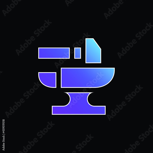 Anvil blue gradient vector icon