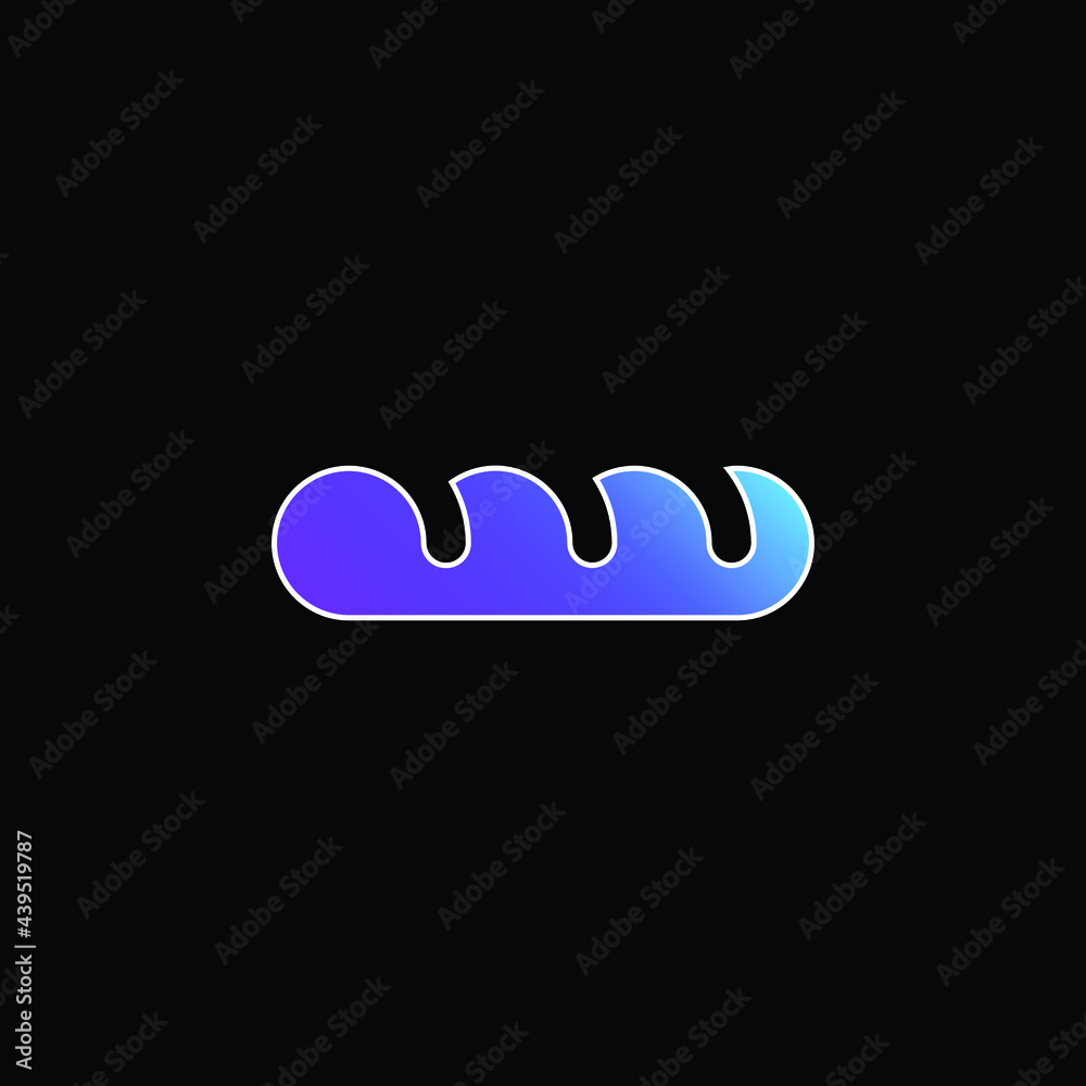 Obraz premium Baguette blue gradient vector icon