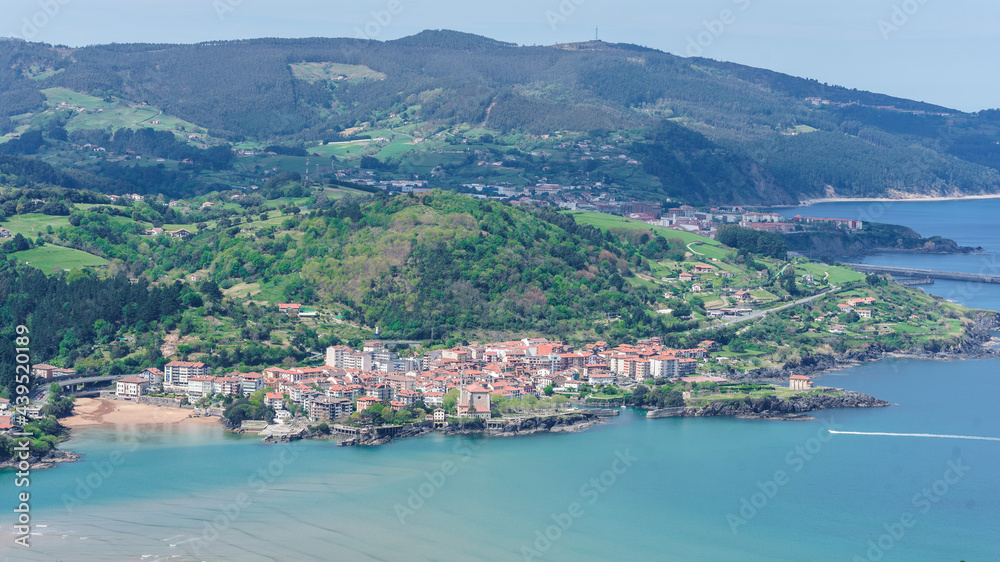 Urbaidai panoramic view on Basque country